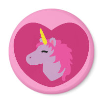 Pink Unicorn Fridge Magnet