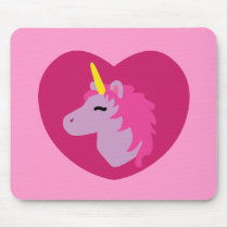 Pink Unicorn Mouse Mats