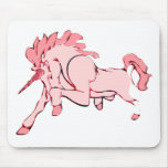 Pink Unicorn Mousepads