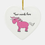Pink unicorn ornament
