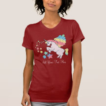 Pink Unicorn Rainbow Star T-shirt