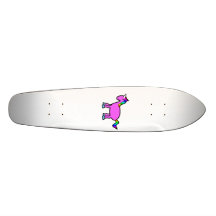 Pink unicorn with rainbow mane skate board decks