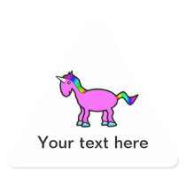 Pink unicorn with rainbow mane