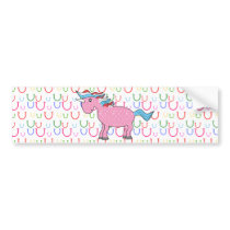 Pink unicorn with white stars