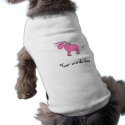 Pink unicorn with white stars pet clothing