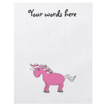 Pink unicorn with white stars
