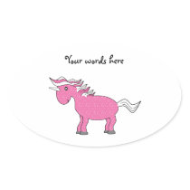 Pink unicorn with white stars