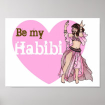 Pink Valentines Belly Dancer posters