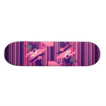Pink Valentine's Day Witch Skateboard Deck