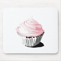 Pink vector cupcake template products mousepads