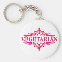 Pink Vegetarian Key Chains
