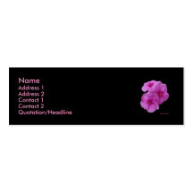 Pink Vincas Business Card Template