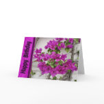 pink vine happy birthday greeting card