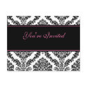 Pink Vintage PC Invitation postcards