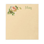 Pink Vintage Rose Note Pad