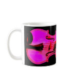 Pink Violin Design on a Mug