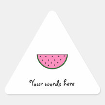 Pink watermelon slice triangle sticker