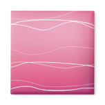 Pink Waves Fridge Magnet