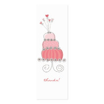 Pink Wedding Cake Thank You / Favours / Gift Tag / Business Card Templates