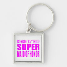 Pink Wedding Favours : Super Maid of Honour Keychain