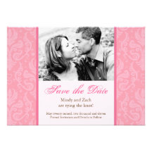 Pink Wedding Invitation Template
