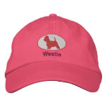Pink Westie Embroidered Hat embroidered hats