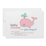 Pink Whale Baby Shower Invitations