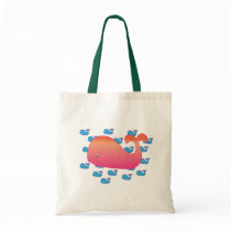 Pink Whale Canvas Bag
