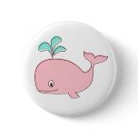 Pink Whale Button