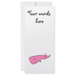 Pink whale rack cards