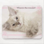 Pink  Where's the mouse? mousepads