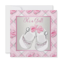 Pink White Baby Shoes Pink Baby Girl Shower