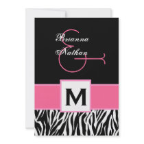Pink White Black Zebra Template