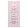 Pink & White Chandelier Striped Wedding Program