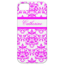 Pink white damask girls name