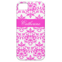 Pink white damask girls name