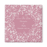 Pink & White Flowers & Butterflies Save The Date magnets