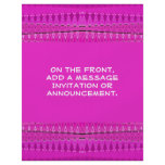 pink white pattern full color flyer