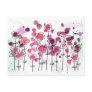 Pink Wildlfower Meadow Post Card Watercolor Flower