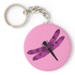 Pink Winged Dragonfly keychains