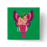 Pink Wings Fairy buttons