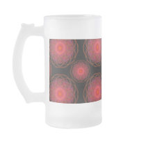 Pink Wispy Hippy Mandala Glass Coffee Mugs