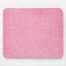 Pink with Black Polka Dots Mouse Pads
