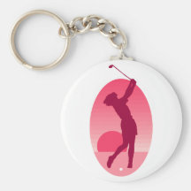 Pink Women's Golf Keychain