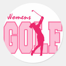 Pink Women's Golf Sticker