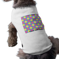 Pink yellow argyle pattern on blue