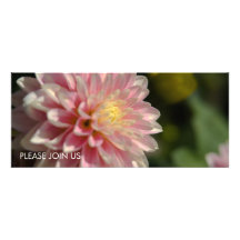 Pink & Yellow Dahlia Personalized Invitations