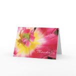 Pink Yellow flower greeting card thanks!