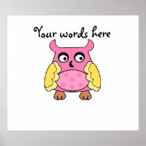 Pink yellow spotted owl