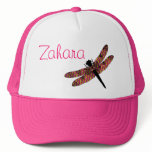 Pink & Yellow Winged Dragonfly hats